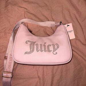 Juicy Couture Pink Shoulder Bag with Gold Logo‎ and zipper